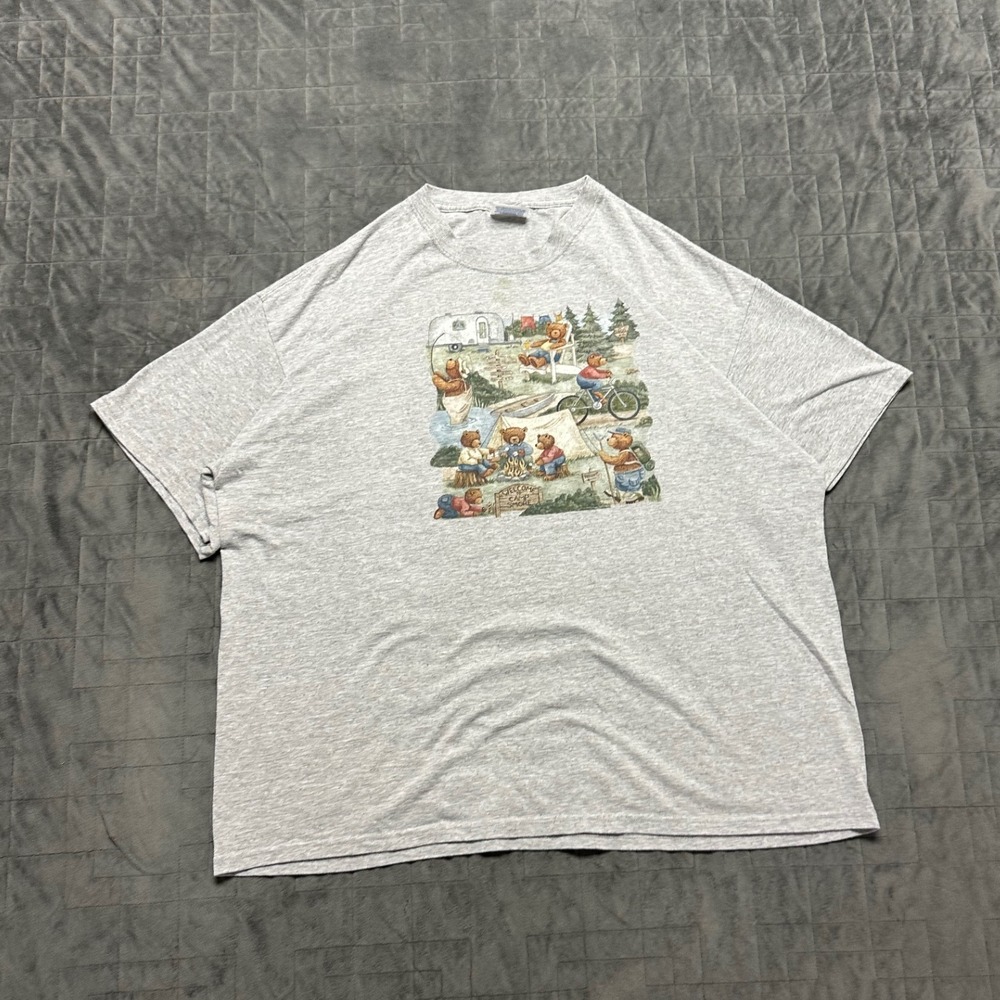 Vintage 90s y2k Bears Nature Wild Life Camping Shirt